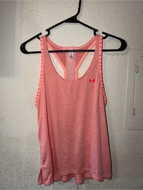 Under Armour Coral Pink Heather Racerback Tank Top